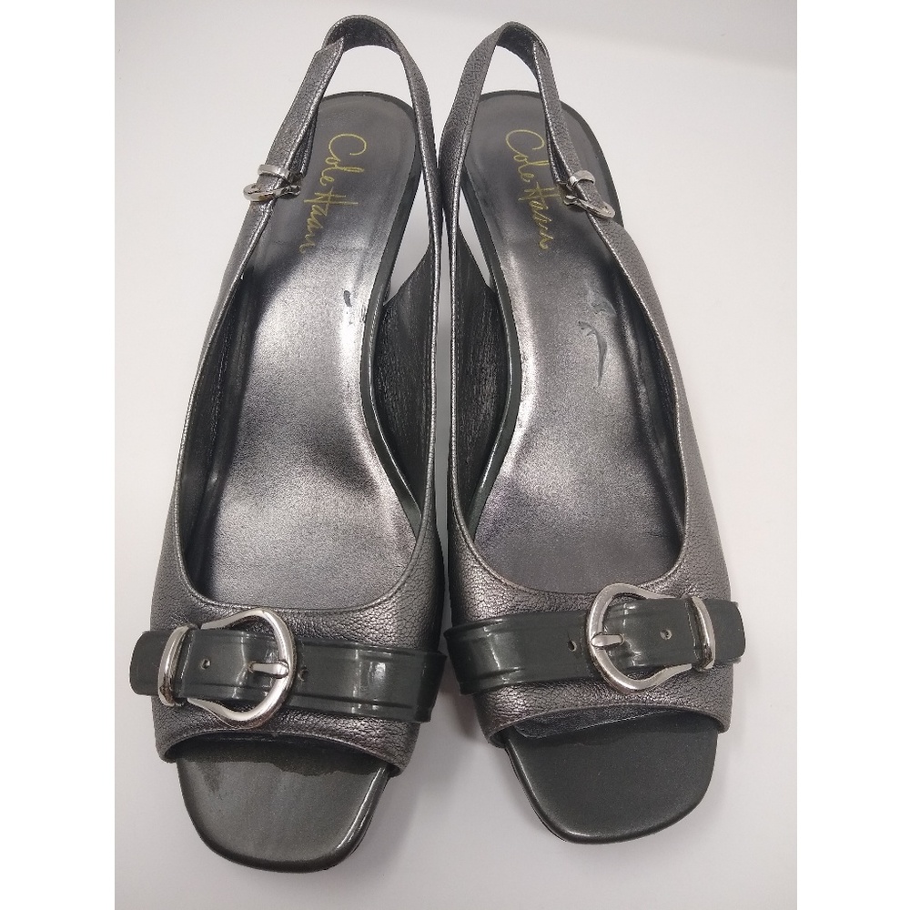 Cole Haan | buckle silver slingback heels Nike air - Picture 1 of 8
